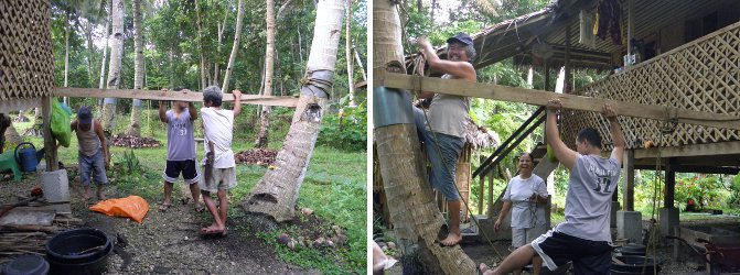 Images of setting
        up the weighing beam